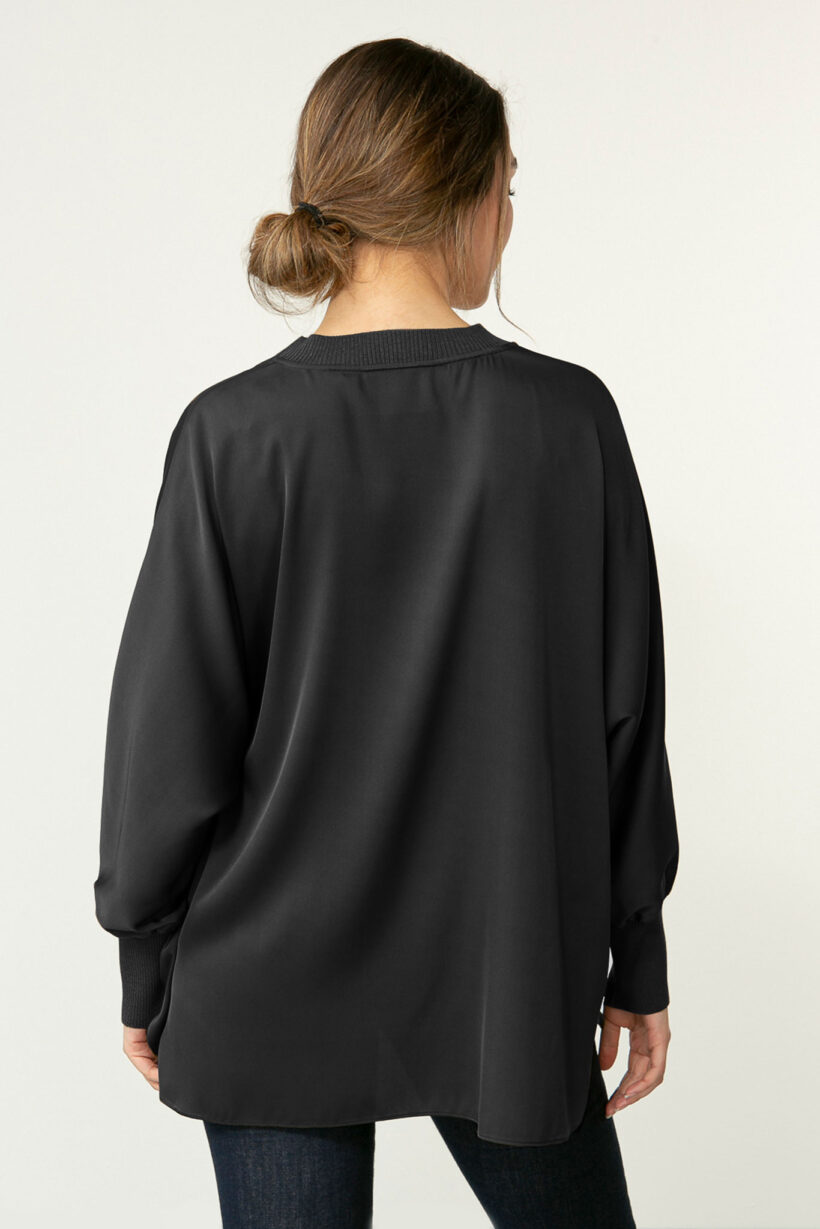 SOLID SILK tunic black - IVI GmbH