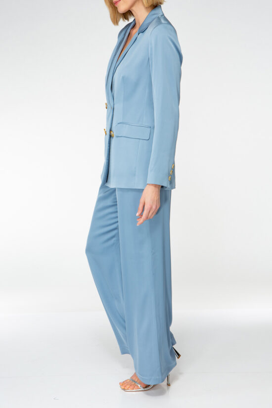 SPORTMAX 'Zelig’ blazer Light Blue Zelig double-breasted fluid oversize blazer - SPORTMAX
