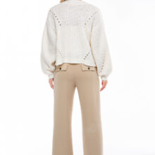 25110029_5 IVI collection SOLID JERSEY hochwertige Buntfaltenhose in den Farben taupe aus der Resort25 Kollektion.