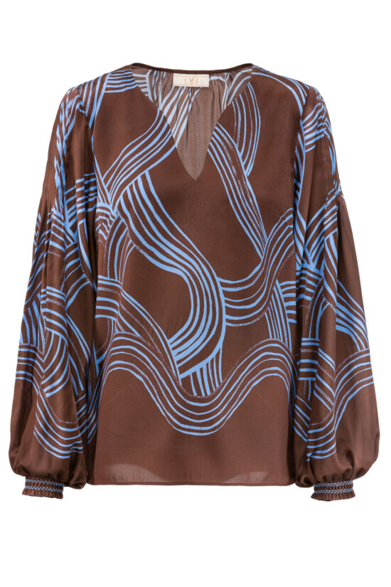 LINES BROWN Bluse