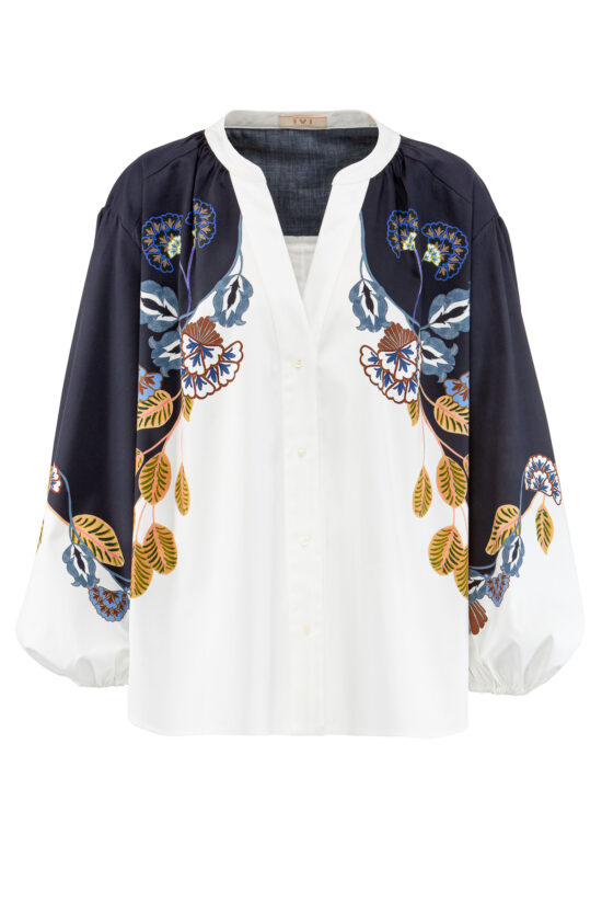 LEAVES Baumwollbluse