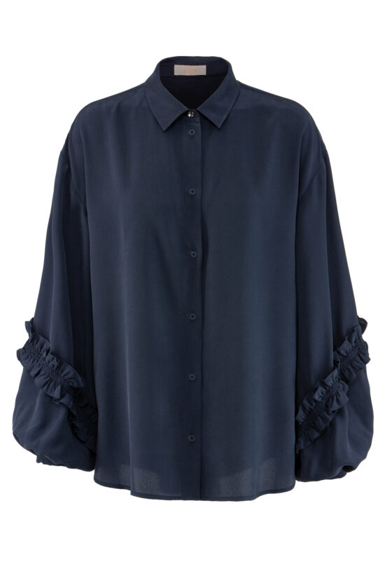FANCY SILK Hemdbluse midnight