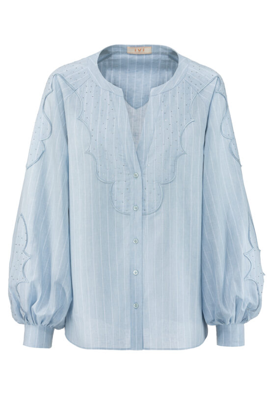 COWGIRL SEQUINS Bluse, bleue