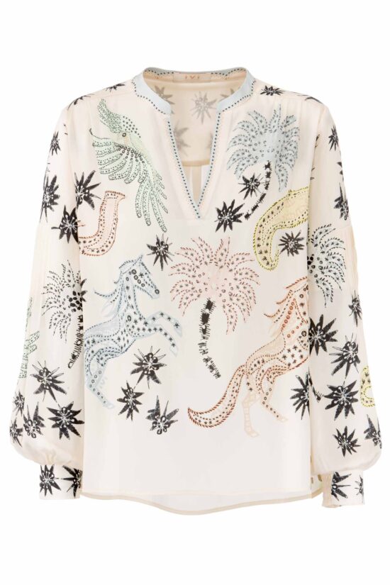STARLIGHT Seidenbluse weiß