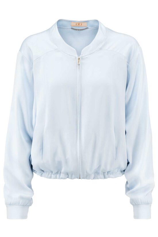 Produktbild: SOLID SILK Seidenblouson in bleue.