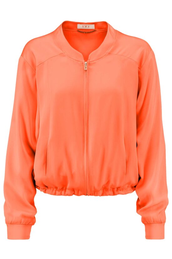 Produktbild: SOLID SILK Seidenblouson in koralle.