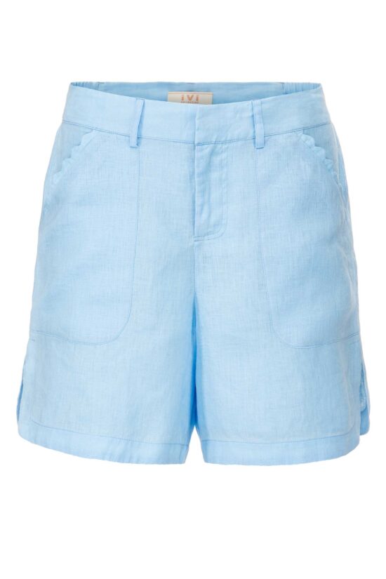 Produktbild: SOLID LINEN Leinenshorts in himmelblau.