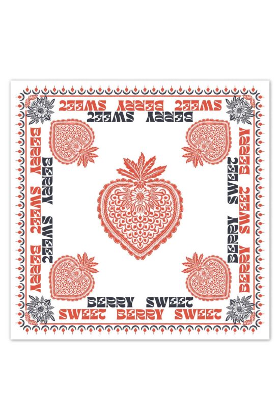 Produktbild: STRAWBERRY Seidentuch in rot.