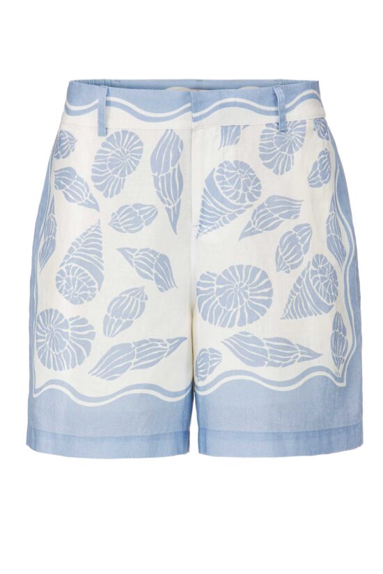 Produktbild: Kurze Leinenshorts mit Muschelprint