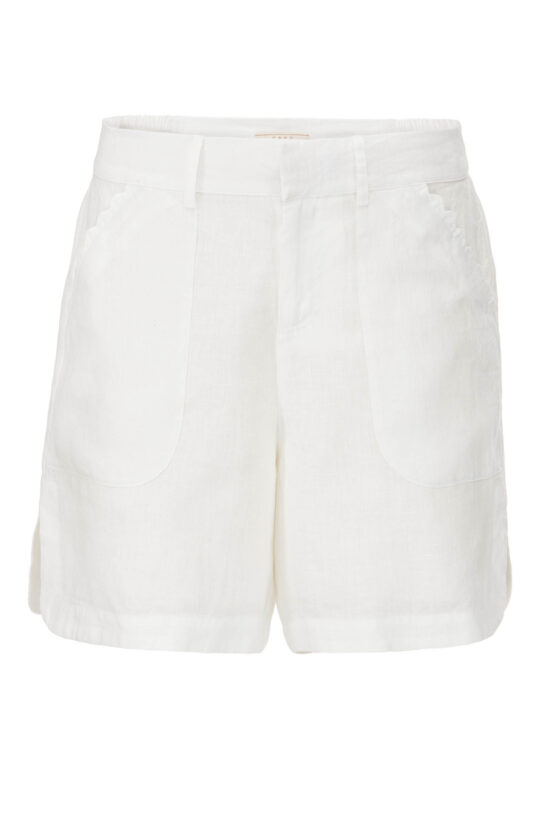 Produktbild: SOLID LINEN Leinenshorts in weiß.