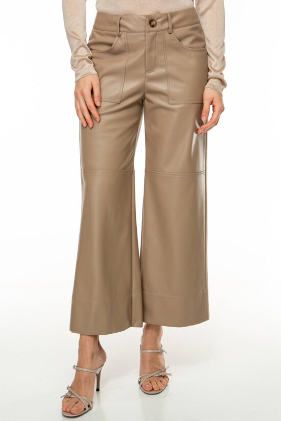 VEGAN LEATHER Hose, camel