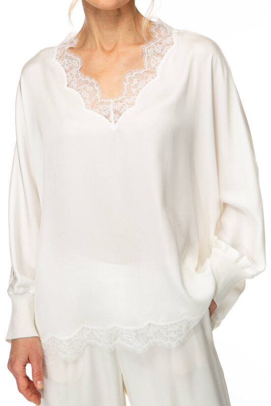 SOLID LACE Tunika, weiß