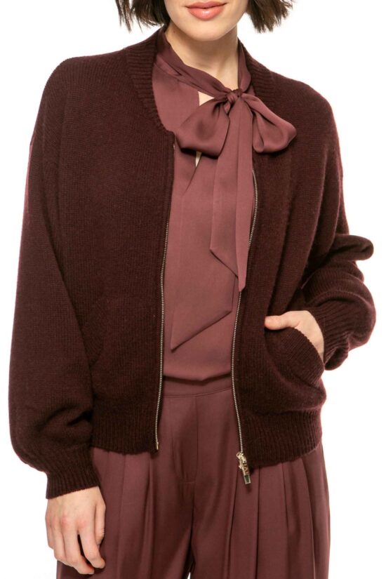 SOLID KNIT Bomberjacke, bordeaux