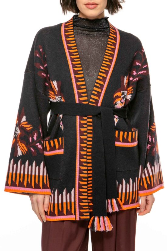 TEMPLE FLOWER Cardigan, midnight