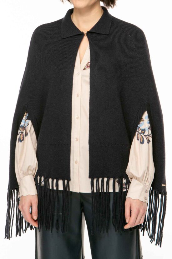MERINO KNIT Cape, navy