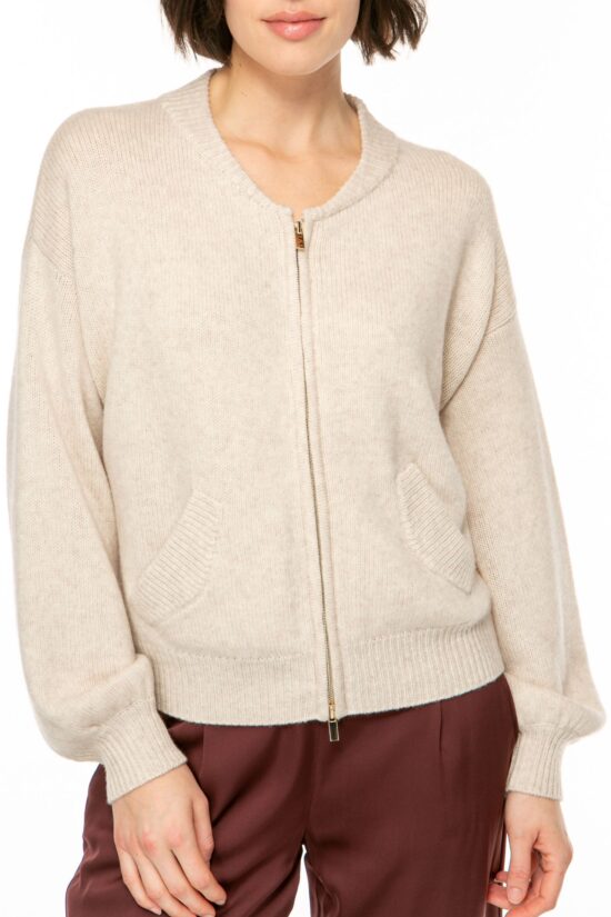 SOLID KNIT Bomberjacke, light sand
