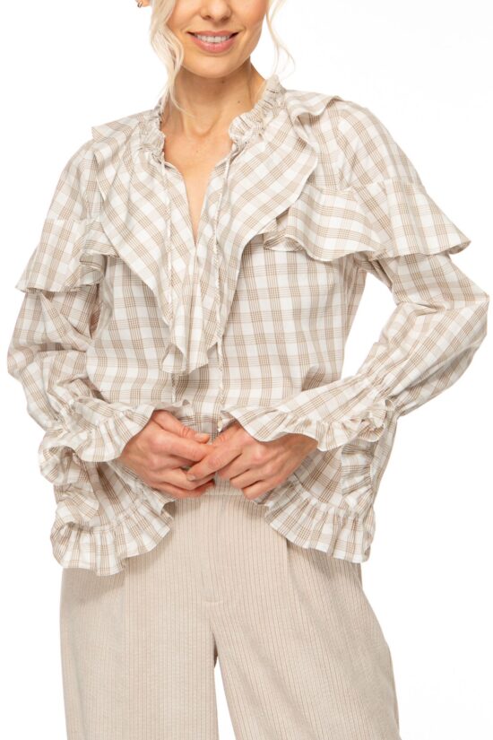 HERITAGE Bluse mit Rüsche