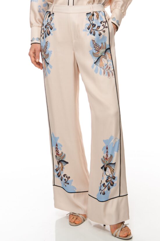 TEMPLE FLOWER Seidenhose, light