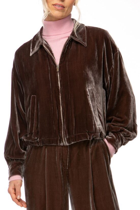 VELVET WHISPER Blouson, dunkelbraun