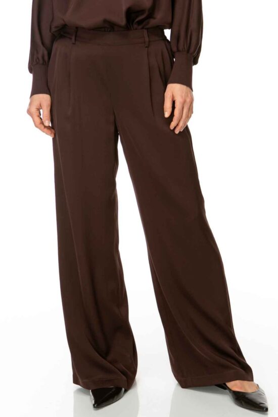 SOLID SILK Seidenhose, chocolate