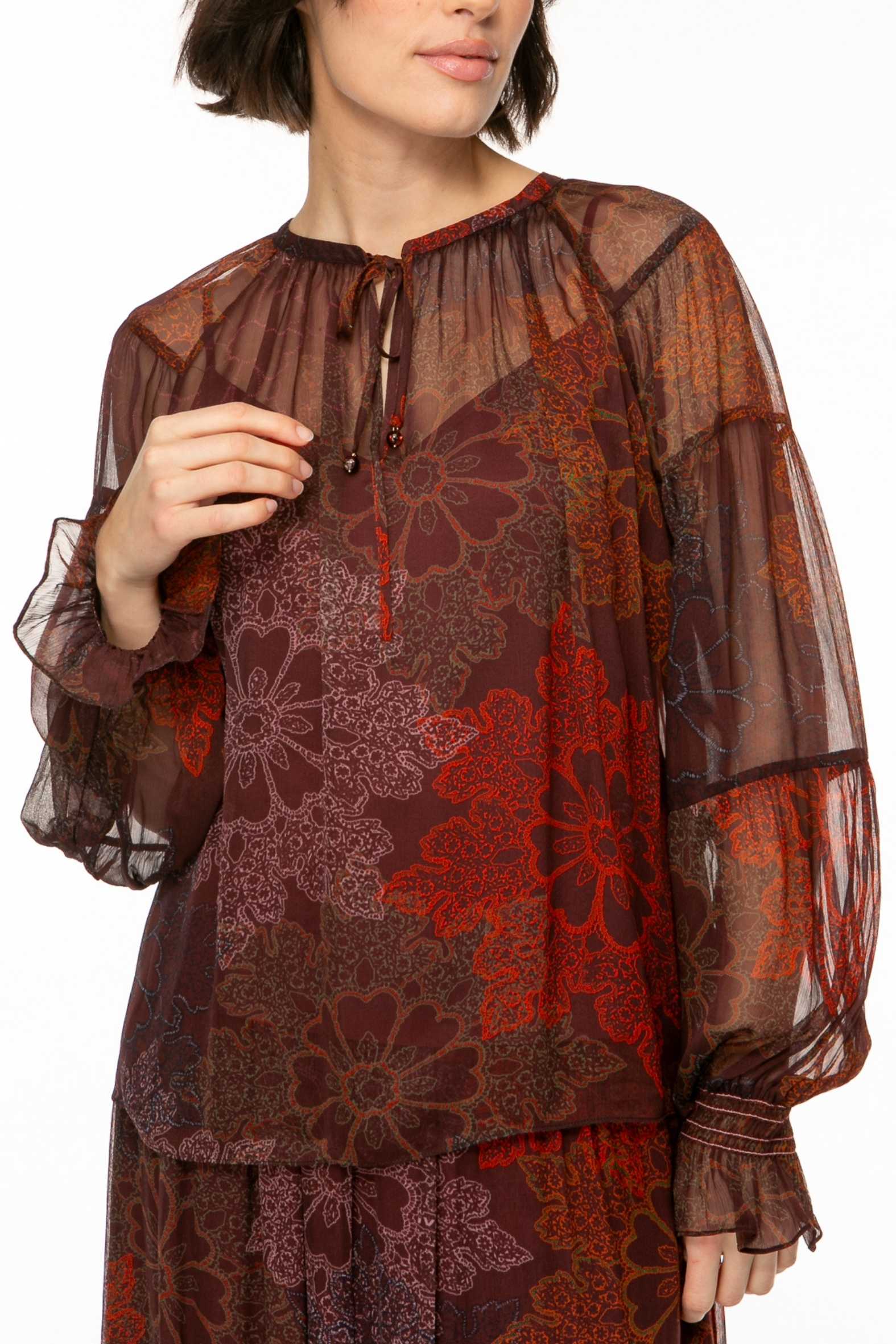 SNOWFLAKE Chiffon Bluse