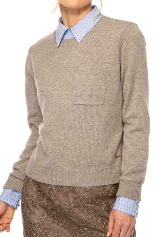 SOLID KNIT Pullover, sand