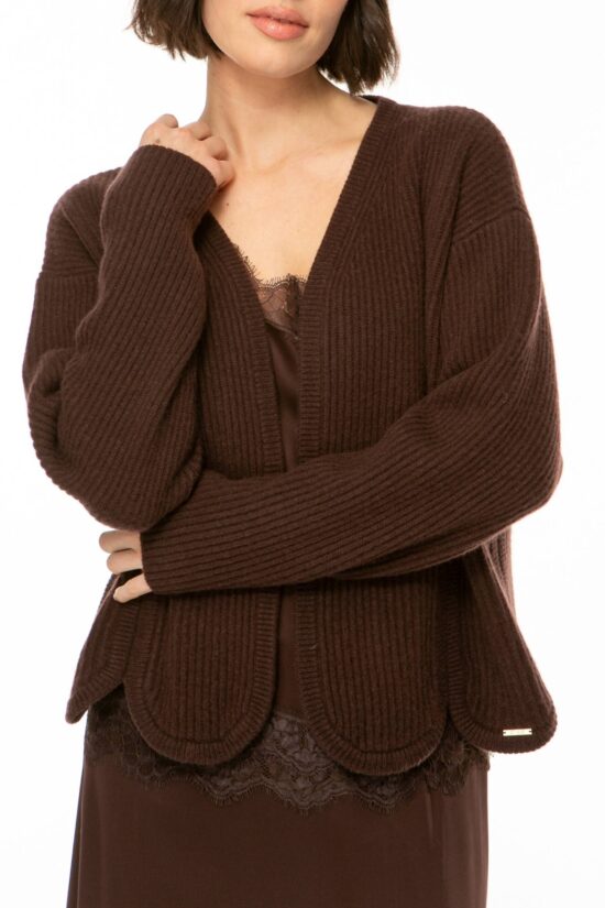 MERINO KNIT Cardigan, braun